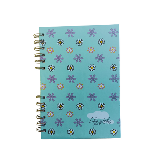 Cuaderno de flores verde