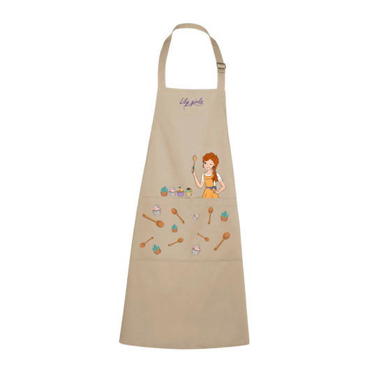 Apron with spoons - white color