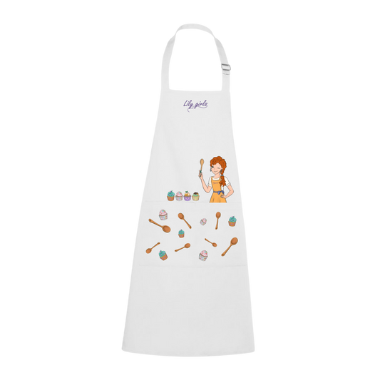 Apron with spoons - white color