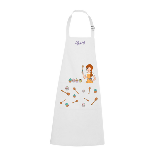 Apron with spoons - white color