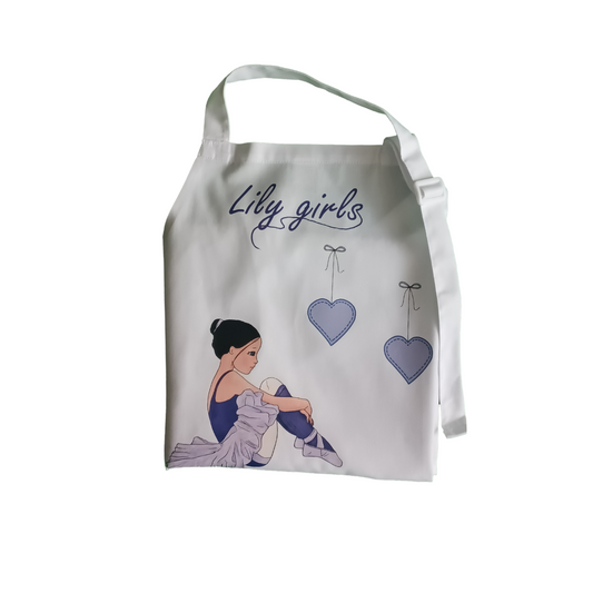 Apron "Marta, the ballerina" white color