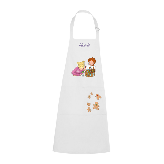 Apron with cookies - white color