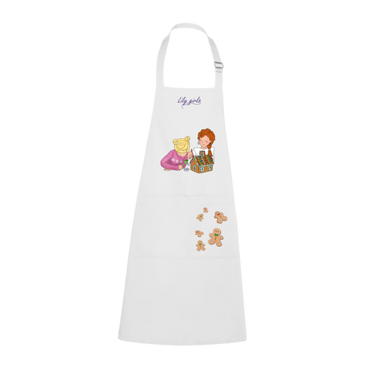 Apron with cookies - white color