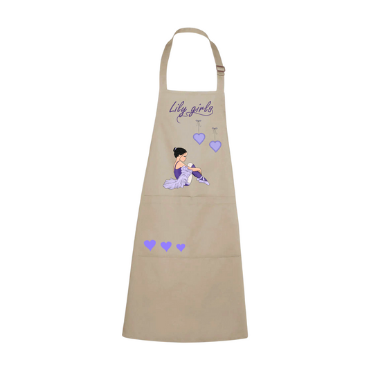 Apron "Marta, the ballerina" Dark sand color